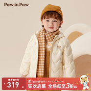 PawinPaw【三防松軟小熊】卡通小熊童裝秋冬新男女童輕薄羽絨服 Ivory象牙色/39 140 cm 充絨量67.9g