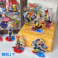 迪士尼（Disney）亞克力旋轉(zhuǎn)立牌 兒童3D立體拼圖玩具擺件瘋狂動物城圖案隨機