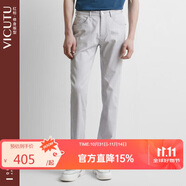 威可多（VICUTU）男士牛仔褲舒適修身長褲 淺灰 175/84A