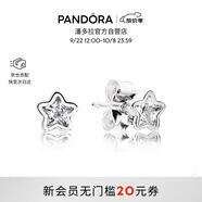 潘多拉（PANDORA）星之璀璨耳釘925銀閃耀星星小巧精致個性小眾生日禮物送女友