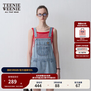 Teenie Weenie小熊女裝簡約風(fēng)夏季連體背帶短褲美式復(fù)古時髦牛仔褲 淺藍(lán)色 M (165)