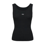 GIRDEAR/哥弟夏日百搭背心新款U領(lǐng)親膚氣質(zhì)顯瘦吊帶上衣1399609 黑 均碼 M三碼