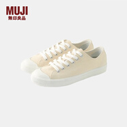 無(wú)印良品（MUJI）男女通用不易疲勞不易沾水運(yùn)動(dòng)鞋無(wú)性別男款女款小白鞋帆布鞋鞋子 原色3S 34 碼/220mm（尺碼偏大拍小一碼）