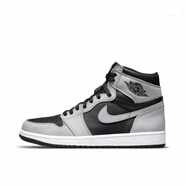 AJNIKER純原AJ1高幫籃球鞋aj1大學藍閃電倒鉤聯(lián)名休閑情侶鞋頭層皮運動鞋 aj1影子灰2.0-莆田熱賣NIKE 43 【大廠直銷】