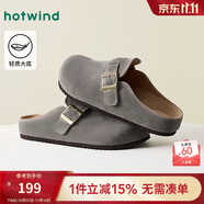 熱風(fēng)商場同款男鞋復(fù)古勃肯鞋2025年秋季新款男士舒適包頭軟木拖