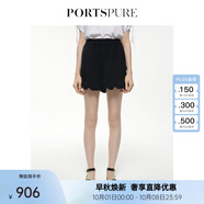 PORTS寶姿女裝2024年春夏新品中腳口短褲RT8P024QWA005 BLACK 36