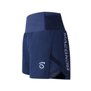 男女跑步短褲4英寸涼感夜跑反光馬拉松可裝水壺手機速干褲 夜海藍-女子 S S