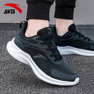 安踏（ANTA）男鞋秋冬季運動(dòng)鞋男2025新款皮面防潑水跑步鞋軟底休閑鞋子保暖男 輕夜黑-2 【皮面防潑水】 44