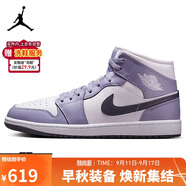 耐克NIKE男子休閑鞋喬丹AJ1 JORDAN 1中幫運動鞋DQ8426-145白紫42
