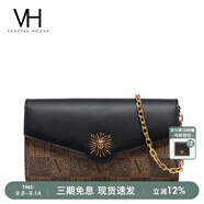 VANESSA HOGAN VH女包太陽神系列貝倫信封包輕奢斜挎包鏈條包生日禮物送女友 黑色