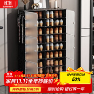 安爾雅 簡(jiǎn)易鞋柜經(jīng)濟(jì)型簡(jiǎn)約防塵小鞋架子多層組裝塑料收納柜玄關(guān)柜