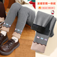 Hello Kitty兒童冬季加絨打底褲彈力保暖中大童小女孩打底褲