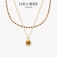 LOLA ROSE羅拉玫瑰秋季新款日心說(shuō)系列虎眼石女士項鏈優(yōu)雅輕奢生日禮物女 【兩件套】虎眼石項鏈疊帶