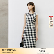 顏域格子氣質(zhì)連衣裙女裝2024新款春季連身裙背心裙收腰顯瘦裙子女 黑白格 S 36