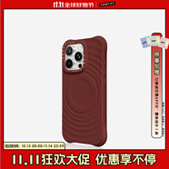 CASETIFY 純色波漾手機殼 MagSafe兼容 硅膠手機殼 適用于蘋果iPhone17/16/15 Air/Plus/Pro/Max手機保護(hù)殼 深櫻桃紅Magsafe iPhone 16 Pro