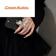 CROWN KUDOS大蝴蝶夸張戒指女時(shí)尚個(gè)性小眾設計師感冷淡風(fēng)裝飾獨特食指 認顏色分類(lèi)