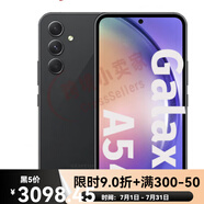 三星（SAMSUNG）A35 A25 A34 A54 A23 海外版esim智能手機(jī)安卓全新版 A54 黑色 官方標(biāo)配 6 128GB