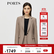 PORTS寶姿女裝秋冬新款長(cháng)袖中長(cháng)小西裝ALM9J028NWQ088 駝色 XXS (0)