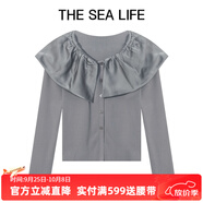 THE SEA LIFE針織衫女歐海一生 荷葉邊針織衫2025春拼接設(shè)計(jì)優(yōu)雅上衣XD15330 苜?；?M