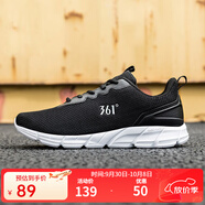 361°NFO科技跑步鞋男女鞋秋季舒適緩震網(wǎng)面透氣輕便情侶款運動(dòng)鞋 烏黑色/361度白2280(女款) 40