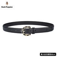 暇步士（Hush Puppies）皮帶女2022新款真皮簡約女士腰帶百搭連衣裙腰鏈牛仔褲腰帶 小蠻腰女士腰帶-黑色100cm