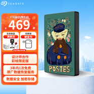 希捷（SEAGATE） 移動(dòng)硬盤(pán) 簡(jiǎn)系列彩繪個(gè)性定制 USB3.0 2.5英寸便攜高速 兼容Mac 含數據恢復服務(wù) 貓大胡子 1TB 送硬盤(pán)包