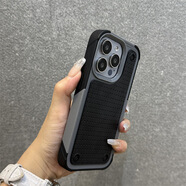 適用蘋(píng)果17手機殼四角防摔iPhone16防滑撞色15ProMax鎧甲保護套14 【灰色+黑】 iPhoneX/XS