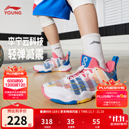 李寧童鞋兒童籃球鞋男女大童音速8透氣減震支撐運(yùn)動(dòng)鞋YKBS046 標(biāo)準(zhǔn)白/新法國(guó)藍(lán)-21 38