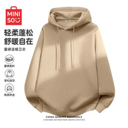 名創(chuàng  )優(yōu)品連帽衛衣外套男春秋款休閑百搭重磅寬松男士套頭衫衣服Z 卡其 M