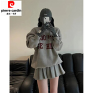 皮爾卡丹（pierre cardin）學(xué)院風(fēng)連衣裙女2025新款超火韓系一整套開(kāi)春穿搭小個(gè)子衛衣套裝裙 灰色衛衣+短裙衛衣裙套裝/2024超火兩件套冬裝/套裝裙 S