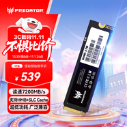 宏碁掠奪者（PREDATOR）1TB SSD固態(tài)硬盤 M.2接口(NVMe協(xié)議) GM6系列｜NVMe PCIe 4.0讀速7200MB/s AI電腦存儲配件