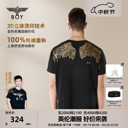 BOY LONDON潮牌短袖男女同款寬松休閑黑色T恤N01918 N01918 XL/此款偏大，建議拍小一碼