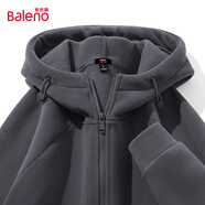 班尼路（Baleno）雙面搖粒絨連帽外套男女款秋冬季簡(jiǎn)約百搭加厚夾克保暖拉鏈開(kāi)衫