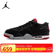 Jordan男休閑鞋喬丹 AJ4 JORDAN 4防滑耐磨 運(yùn)動(dòng)鞋F(xiàn)Q7939-061黑灰紅42.5