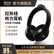 索貝納紅外線四六級聽力耳機(jī)大學(xué)英語考試專用4級調(diào)頻FM紅外IF2.0/2.3/2.6/2.8/3.0/3.2/3.6/3.7/3.8/4.0 紅外2.0~8.0+調(diào)頻【充電款黑色】 標(biāo)配 耳機(jī)+音頻線