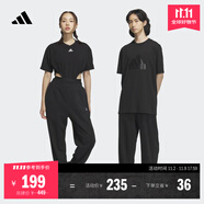 adidas情侶款加厚毛圈直筒束腳運(yùn)動(dòng)褲男女秋冬阿迪達(dá)斯官方輕運(yùn)動(dòng) 黑色   4XL