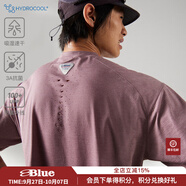 藍(lán)岐NothommeBLUE小龍鱗透氣T恤吸濕速干抗菌圓領(lǐng)純色防曬情侶短袖 灰粉色 L