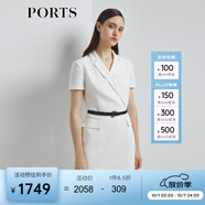 PORTS寶姿商場(chǎng)同款新品女裝氣質(zhì)西裝修身連衣裙三醋纖ALL8D153NWB011 奶白色 XL (10)