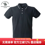 圣大保羅男裝2025夏季商務(wù)休閑修身版短袖polo領(lǐng)經(jīng)典百搭舒適T恤男 黑色Z9 180/96B(XXL)54