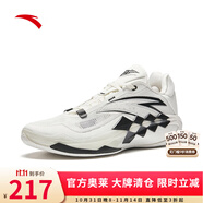 安踏（ANTA）狂傲1籃球鞋男新款氮科技穩(wěn)定支撐耐磨防滑實戰(zhàn)運動鞋 紙莎白/黑-3 7 (男40)