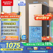 澳柯瑪（AUCMA）226升冰箱家用租房用小型冰箱風冷無霜二門電冰箱雙開門囤貨小占地低噪國家補貼BCD-226WH