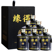 緣得緣7仿臺酒醬香型白酒53度宴請生日婚宴年貨禮盒 53度 500mL 6瓶
