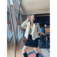 WONST羊剪絨皮草馬甲皮毛一體女曼迪媽 白雪馬甲 高奢長毛拉貢皮毛一體 白色 M 160/84A