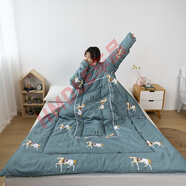 CLCEY多功能懶人抱枕被冬天加厚可穿式帶袖子保暖午睡車(chē)載2023新 馬到成功-JJM 150cm*200cm （成人款）