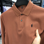POLO SPORT【品牌撤柜】保羅男長(cháng)袖t恤純棉翻領(lǐng)polo衫刺繡小馬標上衣服男裝 長(cháng)袖666桔色 M 165體重90-115斤