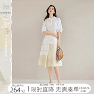 對白【杜鵑同款】×馮瑋藝術家聯(lián)名氣質(zhì)連衣裙女夏2025新款襯衫裙 白色沙發(fā) L