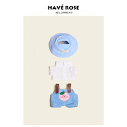 HAVEROSE正版聯(lián)名史迪仔書(shū)包掛件小玩偶夏日派對草裙款情侶包掛飾 藍色帽子+白襯衫+背帶褲（僅娃衣）