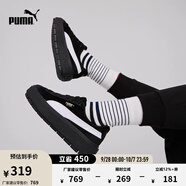 彪馬（PUMA）【厚底鞋】女經(jīng)典復古增高休閑鞋松糕鞋 PLATFORM 372613 黑色-白-01 37
