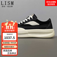 LISM國際一線(xiàn)品牌工廠(chǎng)真皮男鞋日系厚底小眾潮牌鞋子系帶增高板鞋 黑色皮鞋碼 38