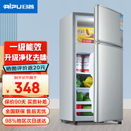 日普（RIPU）小冰箱迷你小型雙門(mén)家用一級(jí)能效宿舍出租房辦公室節(jié)能省電冷藏冷凍電冰箱 【升級(jí)凈化去味】76升銀色【3天不到1度電】